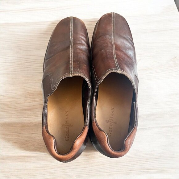 Cole Haan Zeno Mens 13 M Driving Shoes Loafers Slip-On C07486 Brown Leather - Picture 6 of 7